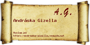 Andráska Gizella névjegykártya