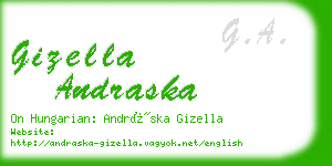 gizella andraska business card